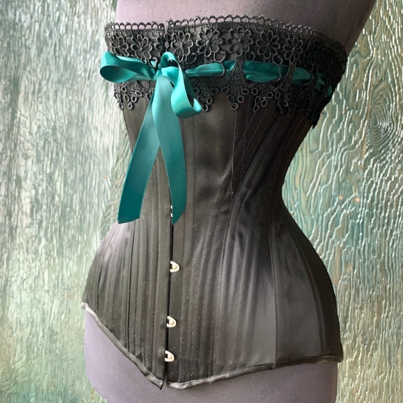 Sample sale ready to ship S- Curve Edwardian steel boned corset waist to 30 “ - Picture 7 of 7